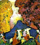 Wassily Kandinsky the blue mountain oil painting